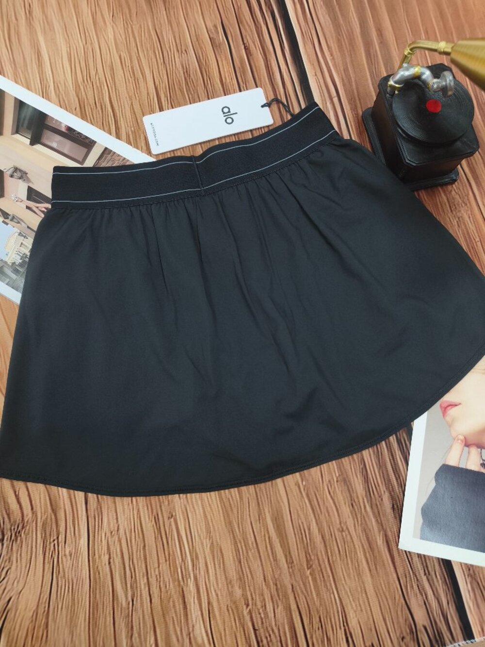 Alo Yoga Mini Tennis Black Skirt New With Tags - Athletic Fitness Girl๐ฅ๐๐ป - Picture 3 of 7
